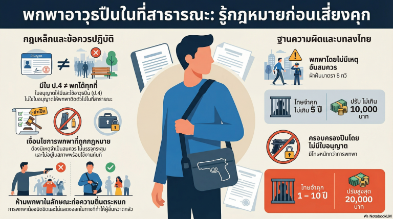 พกพาอาวุธปืนในที่สาธารณะ : รู้ก่อนเสี่ยงคุก